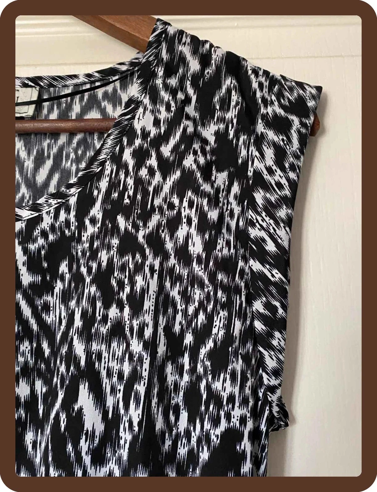 Vestido Kaporal preto e branco estampado + cinto trançado T36 – estilo boêmio chique – photo 9